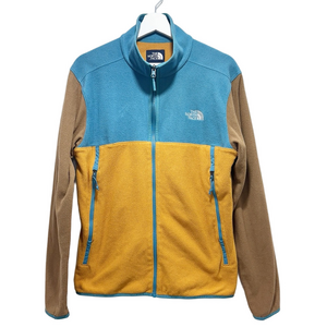 The North Face Teal and Mustard Fleece Jacket Size M